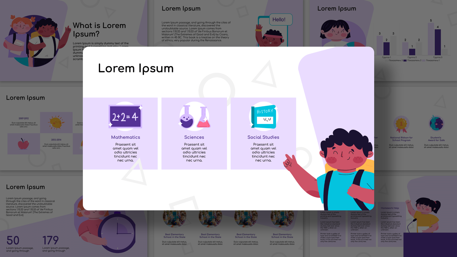 Presentation-template-School kids